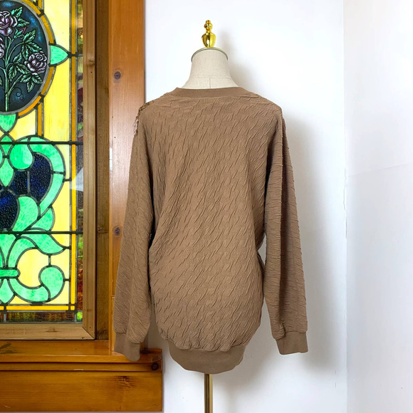 Vintage Western Sweatshirt Sweater with Fringe Studs Smock by Rafael- M - Picture 4 of 11